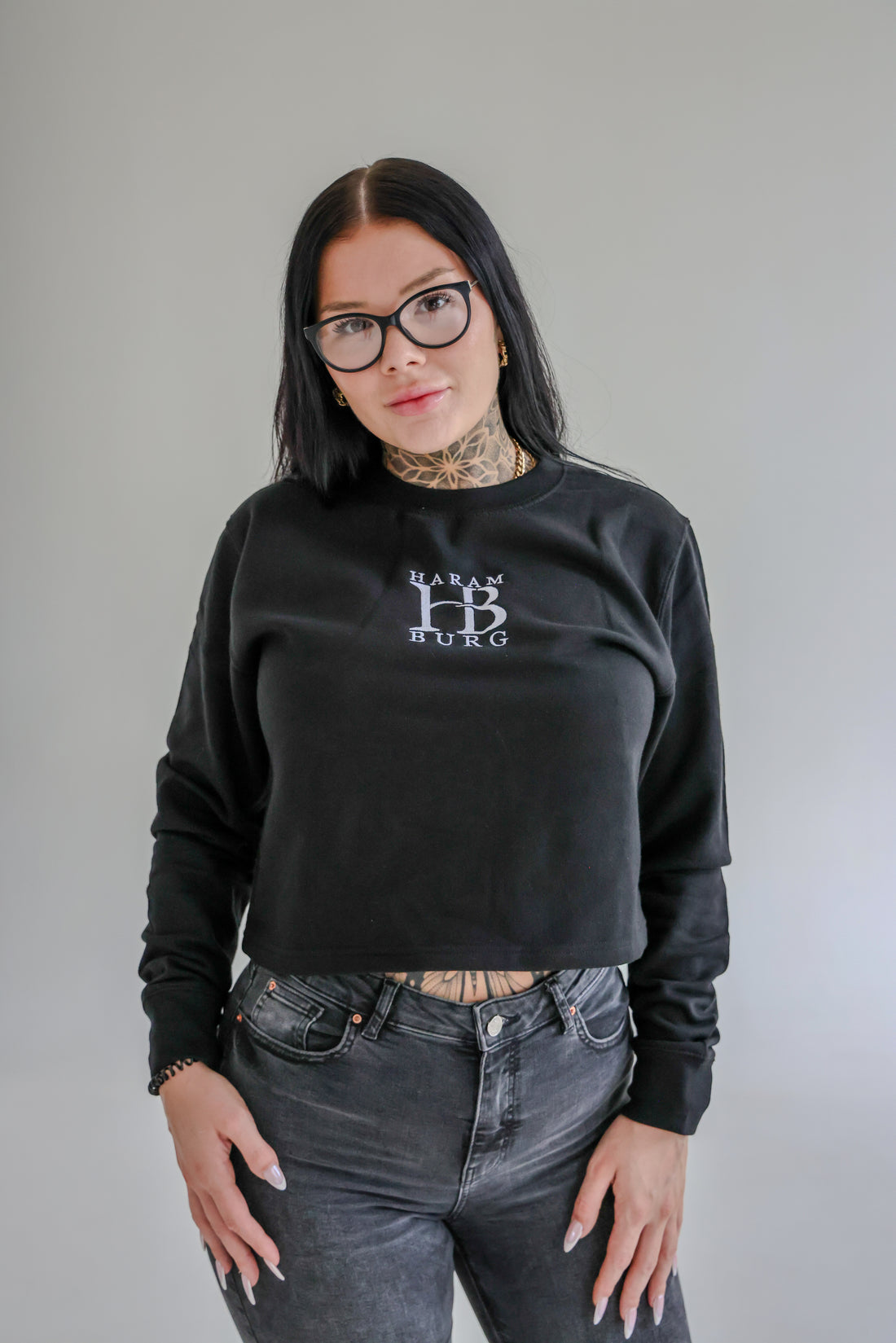 Haramburg Damen Crop Pullover